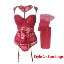Load image into Gallery viewer, Varsbaby sexy lace thongs underwear set bow shape body vest lingerie set push up breathable bra and panty set