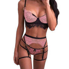 Load image into Gallery viewer, Women Sexy Lingerie Lace Babydoll Open Bra Set Underwear In Thong Sleepwear Bra and Brief Sets Fashion women bra sets