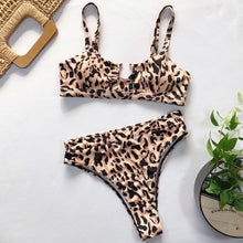 Load image into Gallery viewer, 2020 New Hot Sexy Women Underwear Set Push-Up Padded Bathing Suit Leopard Print Female Intimate Wire Free Lengerie ropa de playa