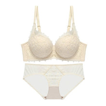 Load image into Gallery viewer, CINOON New Top Sexy Bra set Women's push up Lace Underwear Set Embroidery Jacquard Underwear Panties Deep V Gather Lingerie Set