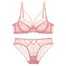 Load image into Gallery viewer, TERMEZY Classic Bandage Lingerie Push Up Bra Set Lace Underwear Set Sexy Transparent Brassiere Large size Women underwear
