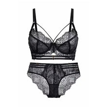 Load image into Gallery viewer, TERMEZY Classic Bandage Green Bra Set Lingerie Push Up Brassiere Lace Underwear Set Sexy Bandage Panties For Women underwear
