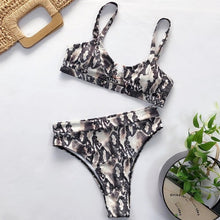 Load image into Gallery viewer, 2020 New Hot Sexy Women Underwear Set Push-Up Padded Bathing Suit Leopard Print Female Intimate Wire Free Lengerie ropa de playa
