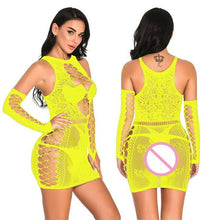 Load image into Gallery viewer, Sexy lingerie hot erotic Babydoll Teddy Nightwear Women Leotard Bodycon Dress plus size 3XL Sleepwear Underwear Stripper Costume
