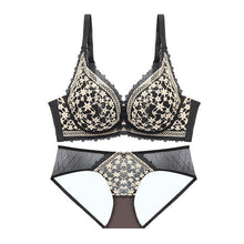 Load image into Gallery viewer, CINOON New Top Sexy Bra set Women's push up Lace Underwear Set Embroidery Jacquard Underwear Panties Deep V Gather Lingerie Set
